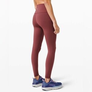 Lululemon Wunder Train High-Rise Tight Legging 25” Savannah Red Size 4 –Like New